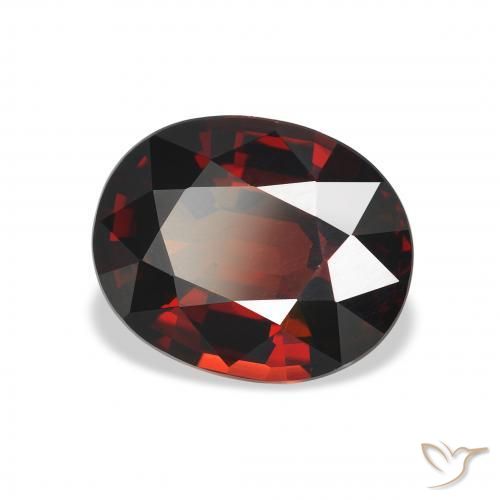 Grenat Almandin Rouge foncé naturelle ovale, 3.83 ct, VVS