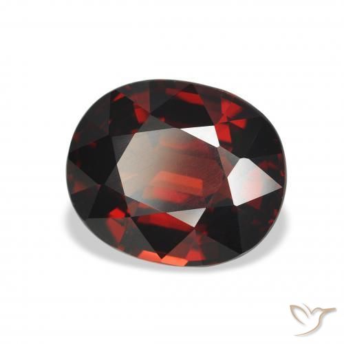 Grenat Almandin Rouge foncé naturelle ovale, 4.56 ct, VVS