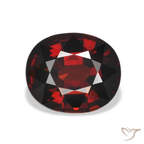 5.15ct Naturel Rouge noirâtre Grenat almandin, ovale, VVS