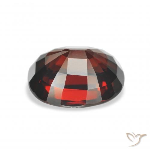 Grenat Almandin Rouge noirâtre naturelle ovale, 5.15 ct, VVS