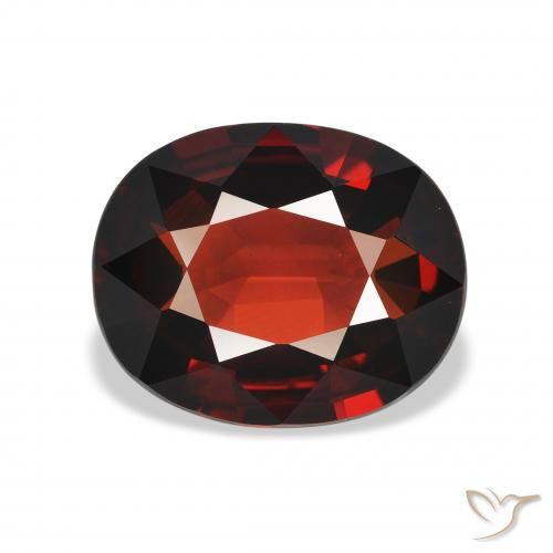 3.83ct Naturel Rouge foncé Grenat Almandin, ovale, VVS