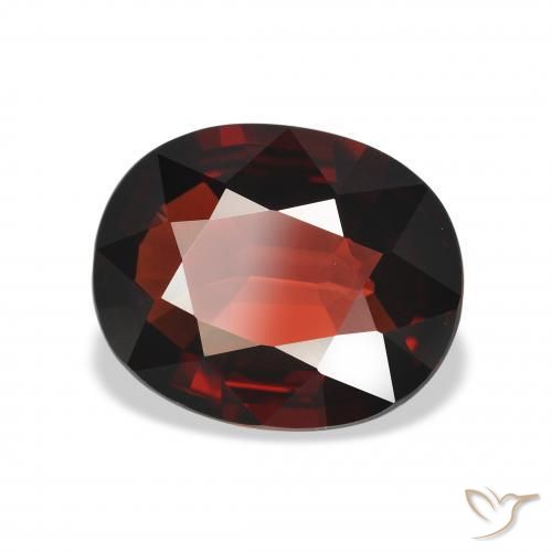Grenat Almandin Rouge foncé naturelle ovale, 3.83 ct, VVS