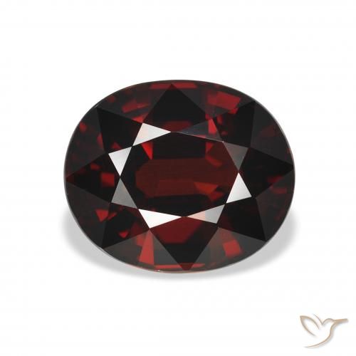 4.80ct Naturel Rouge noirâtre Grenat almandin, ovale, VVS