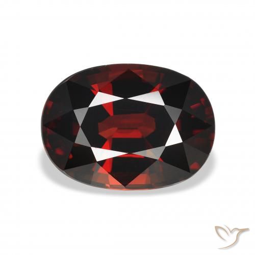 4.54ct Naturel Rouge noirâtre Grenat almandin, ovale, VVS