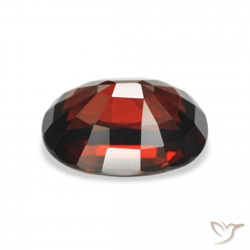 Grenat Almandin Rouge noirâtre naturelle ovale, 4.54 ct, VVS