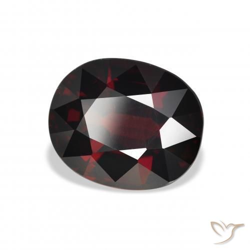 Grenat Almandin Rouge noirâtre naturelle ovale, 6.72 ct, VVS