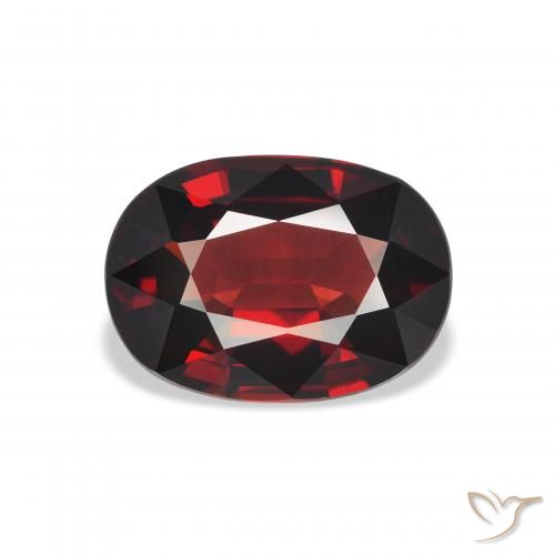 4.02ct Naturel Rouge foncé Grenat Almandin, ovale, VVS