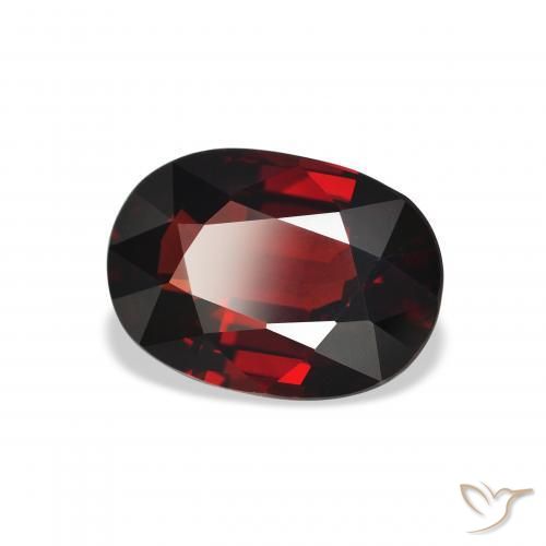 Grenat Almandin Rouge foncé naturelle ovale, 4.02 ct, VVS