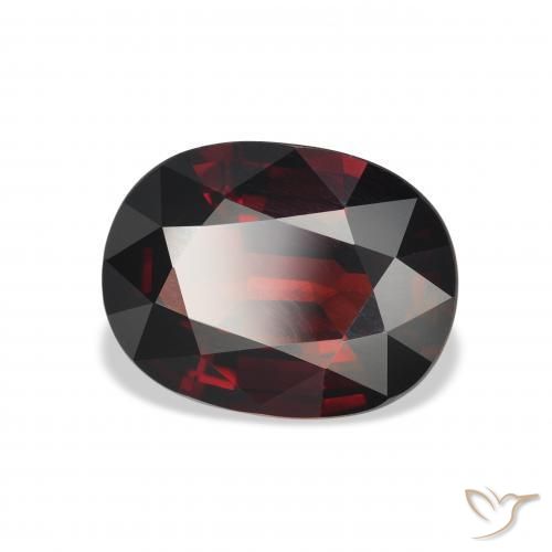 Grenat Almandin Rouge foncé naturelle ovale, 5.35 ct, VVS-VS