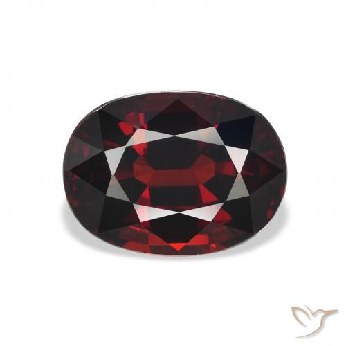 5.80ct Naturel Rouge noirâtre Grenat Almandin, ovale, VVS
