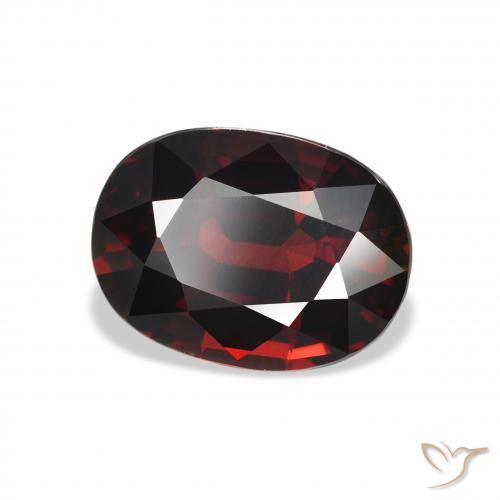 Grenat Almandin Rouge noirâtre naturelle ovale, 5.80 ct, VVS