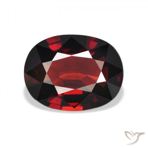 7.05ct Naturel Rouge noirâtre Grenat Almandin, ovale, VVS