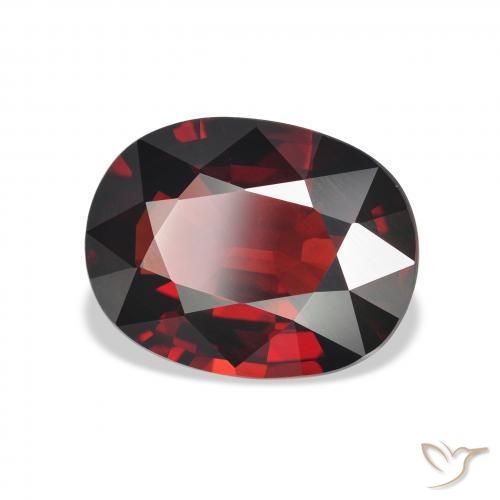 Grenat Almandin Rouge noirâtre naturelle ovale, 7.05 ct, VVS