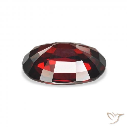 Grenat Almandin Rouge noirâtre naturelle ovale, 7.05 ct, VVS