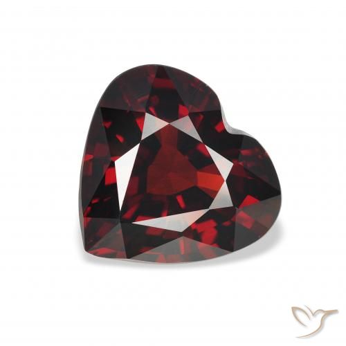 3.88ct Naturel Rouge foncé Grenat almandin, Cœur, VVS