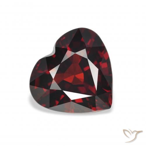 Grenat Almandin Rouge foncé naturelle Cœur, 3.88 ct, VVS