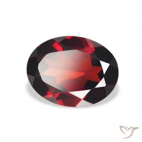 Grenat Almandin Rouge foncé naturelle ovale, 2.07 ct, VVS-VS