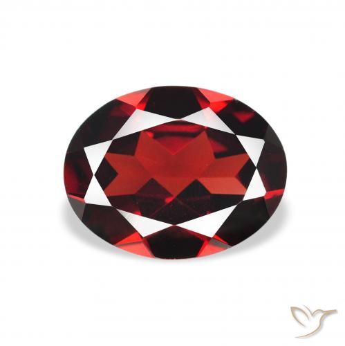 Grenat almandin Rouge foncé naturelle ovale, 1.94 ct, VVS-VS