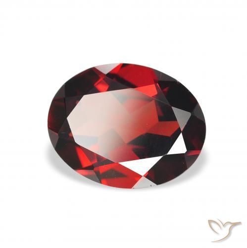 Grenat almandin Rouge foncé naturelle ovale, 1.94 ct, VVS-VS