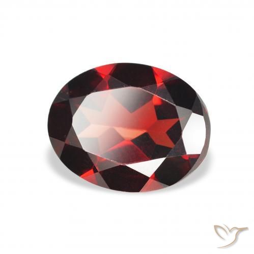 Grenat Almandin Rouge sang profond naturelle ovale, 2.01 ct, VVS-VS