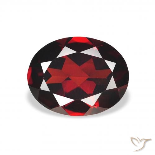 Grenat Almandin Rouge foncé naturelle ovale, 2.16 ct, VVS-VS