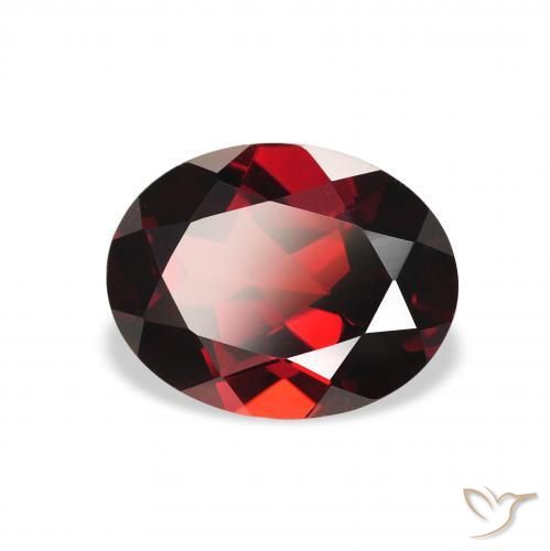 Grenat Almandin Rouge foncé naturelle ovale, 2.34 ct, VS