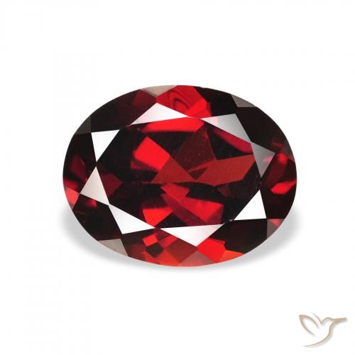 Grenat almandin Rouge foncé naturelle ovale, 2.14 ct, VS