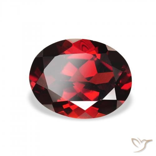 Grenat almandin Rouge foncé naturelle ovale, 2.14 ct, VS