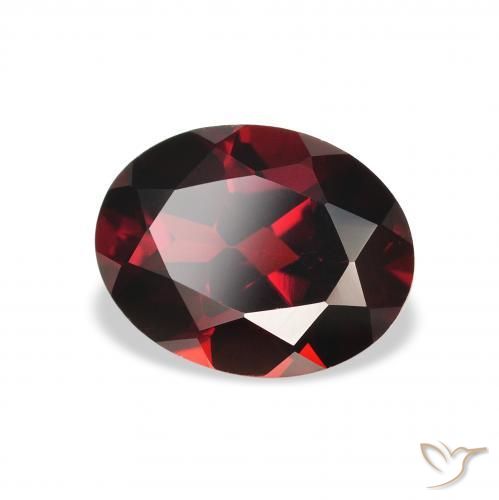 Grenat almandin Rouge foncé naturelle ovale, 2.41 ct, VS