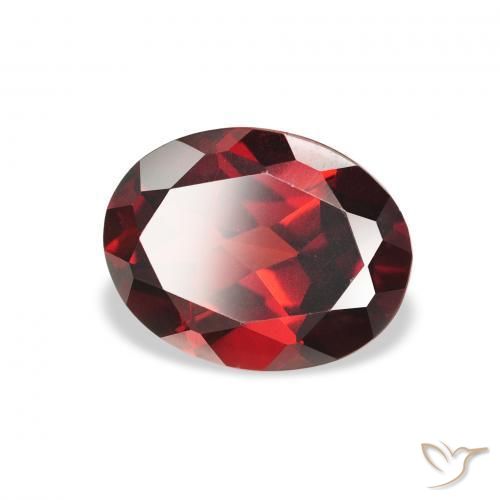 Grenat almandin Rouge foncé naturelle ovale, 2.07 ct, VS