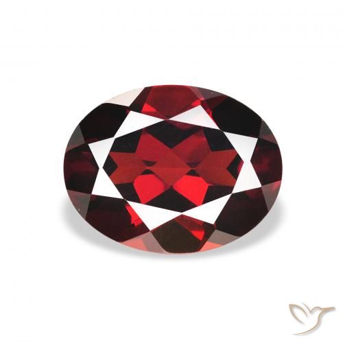 Grenat almandin Rouge foncé naturelle ovale, 2.45 ct, VS