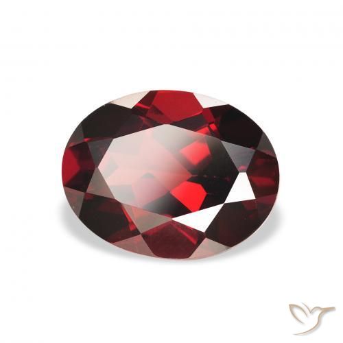 Grenat almandin Rouge foncé naturelle ovale, 2.45 ct, VS