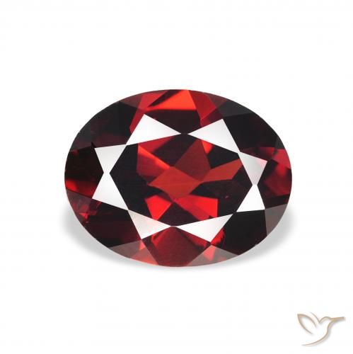 Grenat almandin Rouge foncé naturelle ovale, 2.17 ct, VS