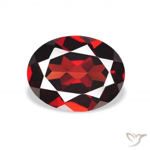 Grenat almandin Rouge foncé naturelle ovale, 2.03 ct, VS