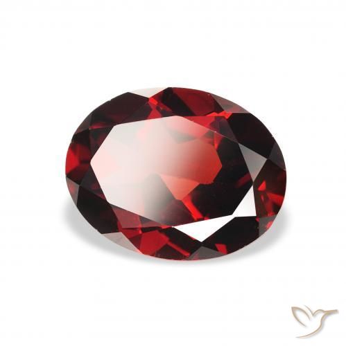 Grenat almandin Rouge foncé naturelle ovale, 2.21 ct, VS
