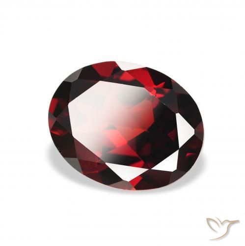 Grenat Almandin Rouge foncé naturelle ovale, 2.24 ct, VS