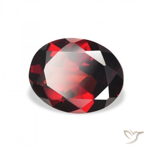 Grenat almandin Rouge foncé naturelle ovale, 1.90 ct, VVS-VS