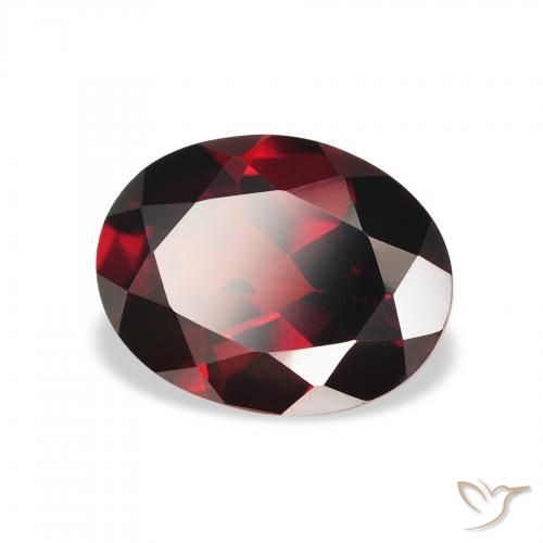 Grenat Almandin Rouge foncé naturelle ovale, 2.12 ct, VVS-VS