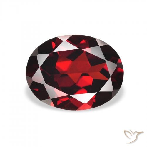 Grenat almandin Rouge foncé naturelle ovale, 2.28 ct, VVS-VS