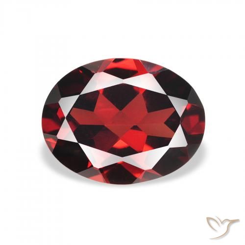 2.11ct Naturel Rouge foncé Grenat Almandin, ovale, VVS-VS