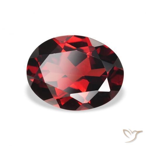 Grenat Almandin Rouge foncé naturelle ovale, 2.11 ct, VVS-VS