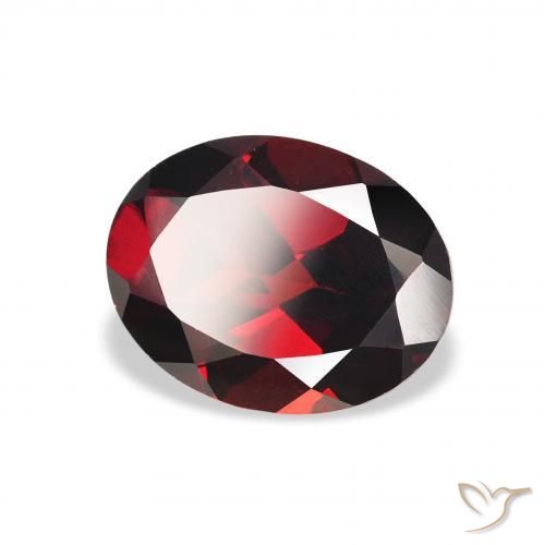 Grenat almandin Rouge foncé naturelle ovale, 2.26 ct, VVS-VS