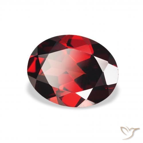 Grenat almandin Rouge sang profond naturelle ovale, 1.98 ct, VS
