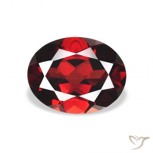 Grenat Almandin Rouge foncé naturelle ovale, 2.37 ct, VVS-VS