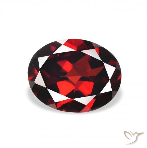 Grenat Almandin Rouge foncé naturelle ovale, 2.18 ct, VVS-VS