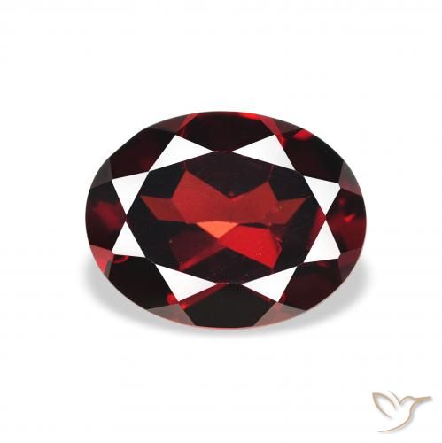 Grenat Almandin Rouge foncé naturelle ovale, 2.05 ct, VVS-VS