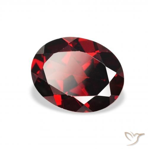 Grenat Almandin Rouge foncé naturelle ovale, 2.13 ct, VVS-VS