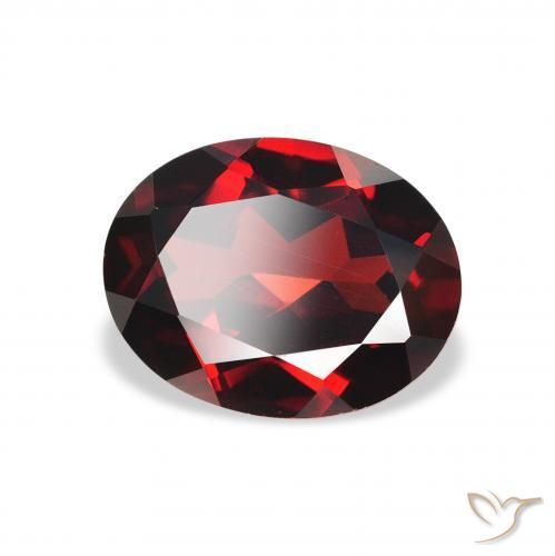 Grenat Almandin Rouge foncé naturelle ovale, 2.37 ct, VVS-VS