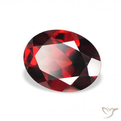 Grenat Almandin Rouge foncé naturelle ovale, 2.15 ct, VS