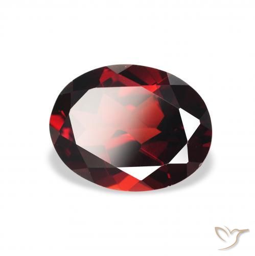 Grenat Almandin Rouge foncé naturelle ovale, 1.94 ct, VS